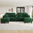 U-shaped Sectional Sofa (Green)-313851775