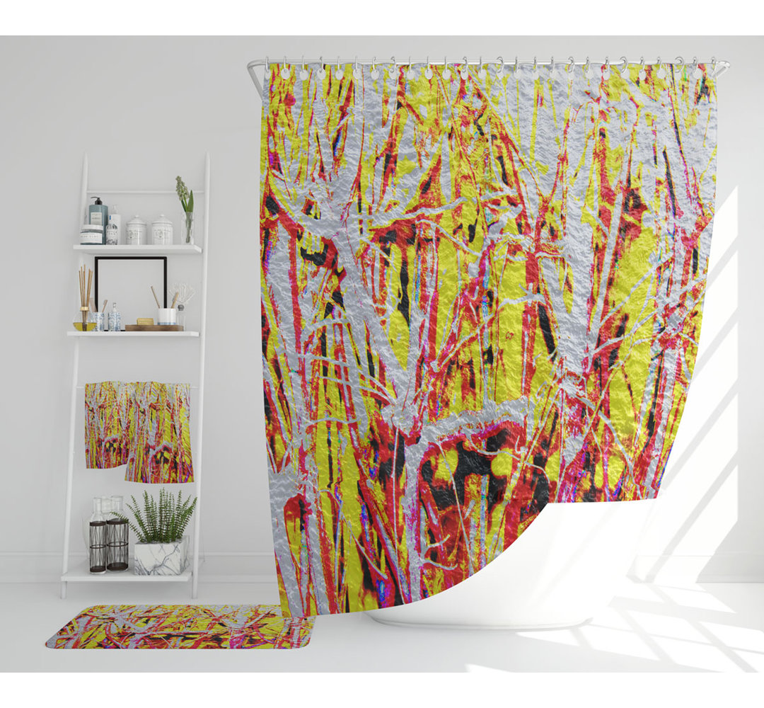 Navkirat Polyester Shower Curtain Set