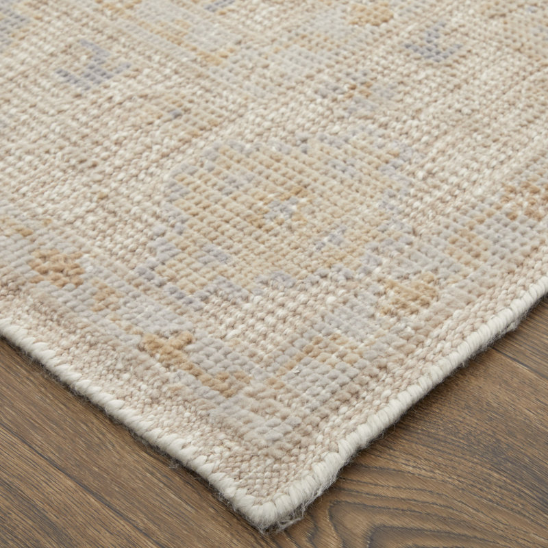 Wendover Transitional Oriental, Beige/Gray Area Rug, Rectangle 12' x 15'