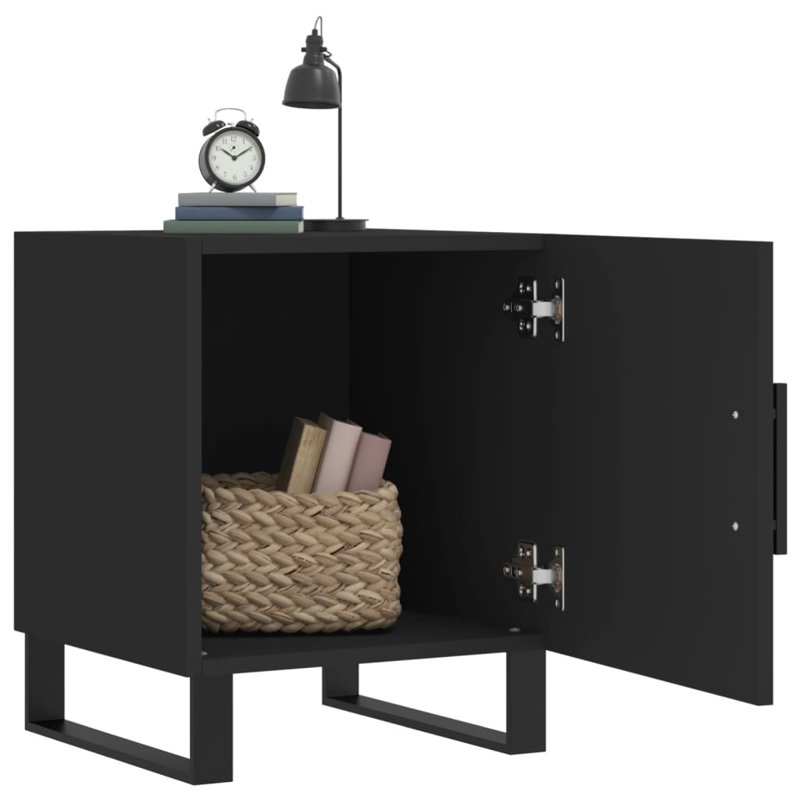 Bodaway 40cm W Manufactured Wood Bedside Table, High Gloss White, Individual