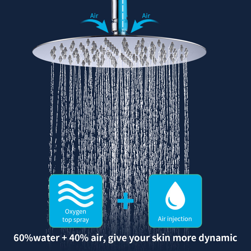 Shower System Shower Faucet Combo Set Wall Mounted With 10" Rainfall Shower Head And Handheld Shower Faucet, Chrome Finish Shower Faucet Roughin