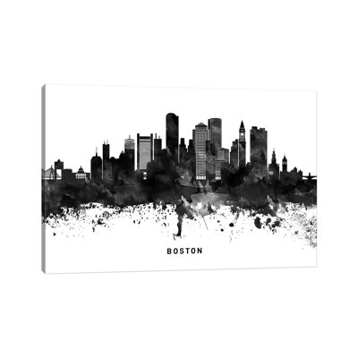 " Boston Skyline Black And White " by WallDecorAddict