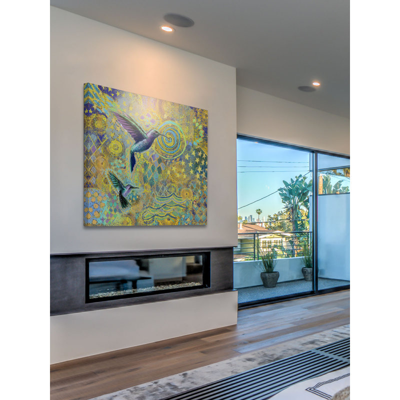 « hummingbird » par rick novak, reproduction d’art sur toile tendue, H 48 po x l 48 po
