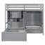 Lit superposé simple avec garde-robe et rangement hydraulique-426210360