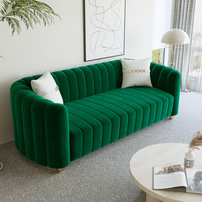Maeesha 83.46'' Sofa, Green