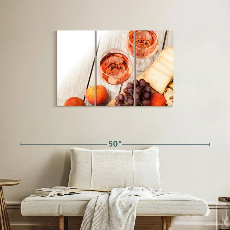 Yarlin Charcuterie And Rose Wine, 24" H x 38" W