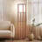 Maxwell 63" Modern LED Shelf Floor Lamp with Walnut Brown Finish, 3 Tiers, and Fabric Square Shade, Bulb Included-2023371780