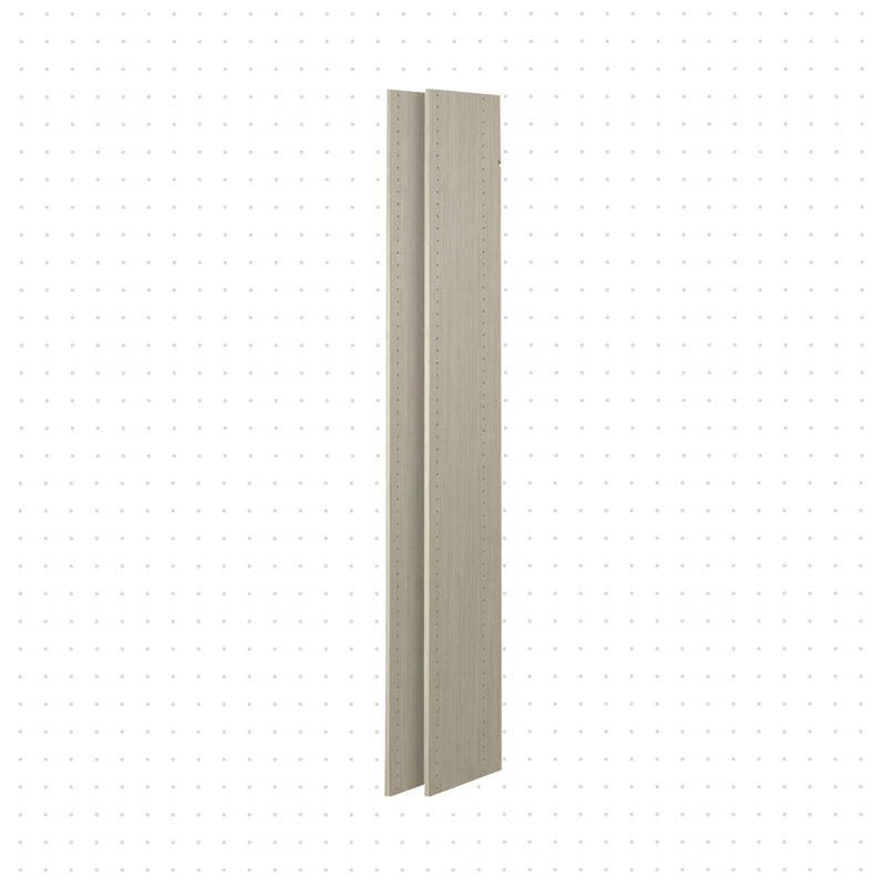 Panneau vertical quadrillé, Gris patiné, H 72 po x l 14 po x P 0,63 po
