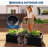 Modern Black Steel Raised Garden Bed, Extra Long Planter Box with Removable Dividers-1845490494