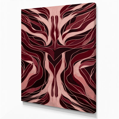 Abstract Figurative 4 Red Canvas Wall Art