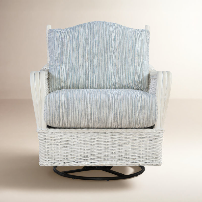 Bodega Bay Upholstered Swivel Armchair, Hazel, Ivory Crypton Performance; 0886-91