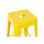Tabourets de bar en métal sans dossier, hauteur de comptoir 76 cm (lot de 4), jaunes, non empilables, démontables, montage rapide, pour îlot de cuisine, bar, salle à manger, structure stable et robuste, facile à monter.