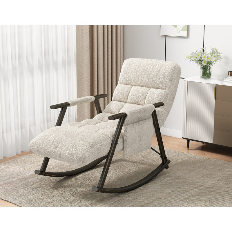 Chaise berçante pliante Casual, Blanc