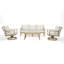 Ensemble de conversation d'extérieur en aluminium avec canapé et chaises pivotantes Vishali-96914925-96914926