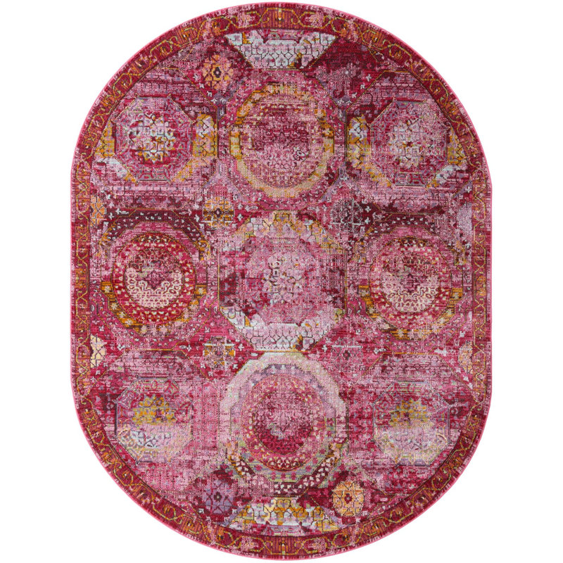 Mekeba Oriental Indoor Rug, Oval 7'10" x 10'