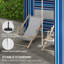 Parasol de plage portatif 5,8 pi x 5,8 pi Outsunny-302931546