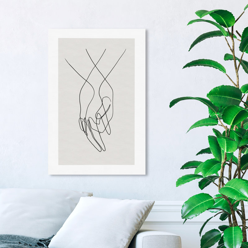 «Hands Shapes», impression sur toile, Toile tendue, H 36 po x l 24 po, Sans cadre