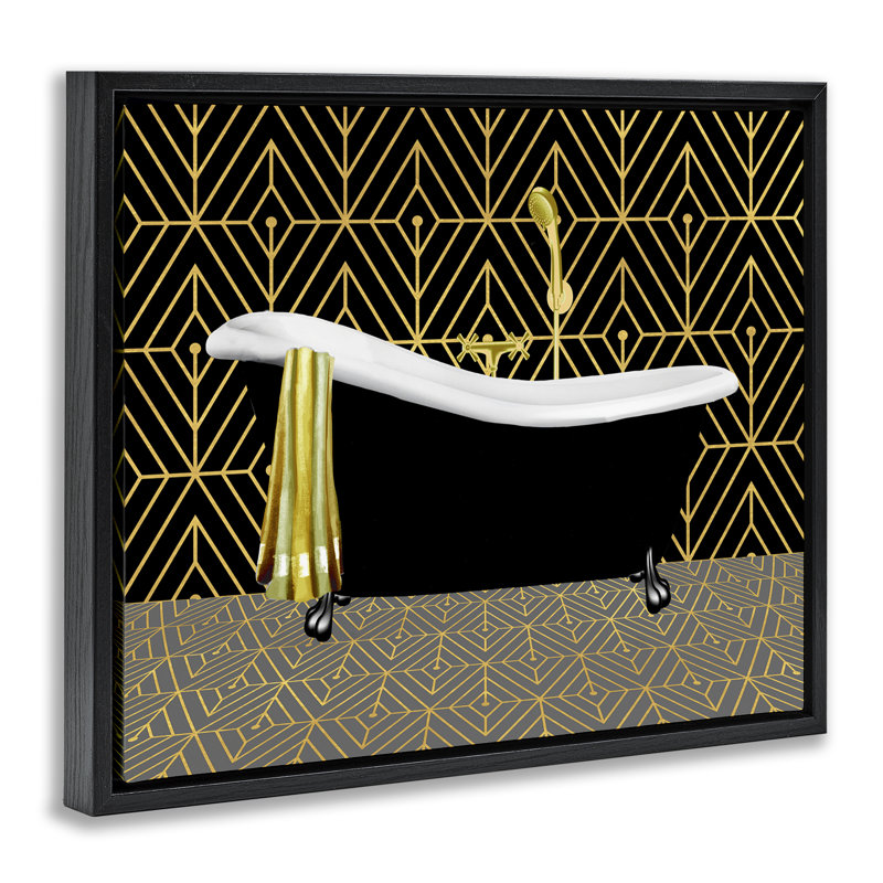 Cadre flottant pour baignoire Deco, Conrad Knutsen, H 25 po x l 31 po, Cadre flottant noir de jais