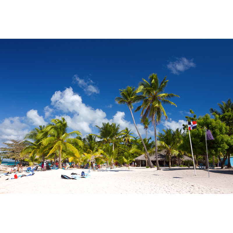Tropical Beach by Tiger_barb - Wrapped Canvas Print, 30cm H x 46cm W x 3.8cm D