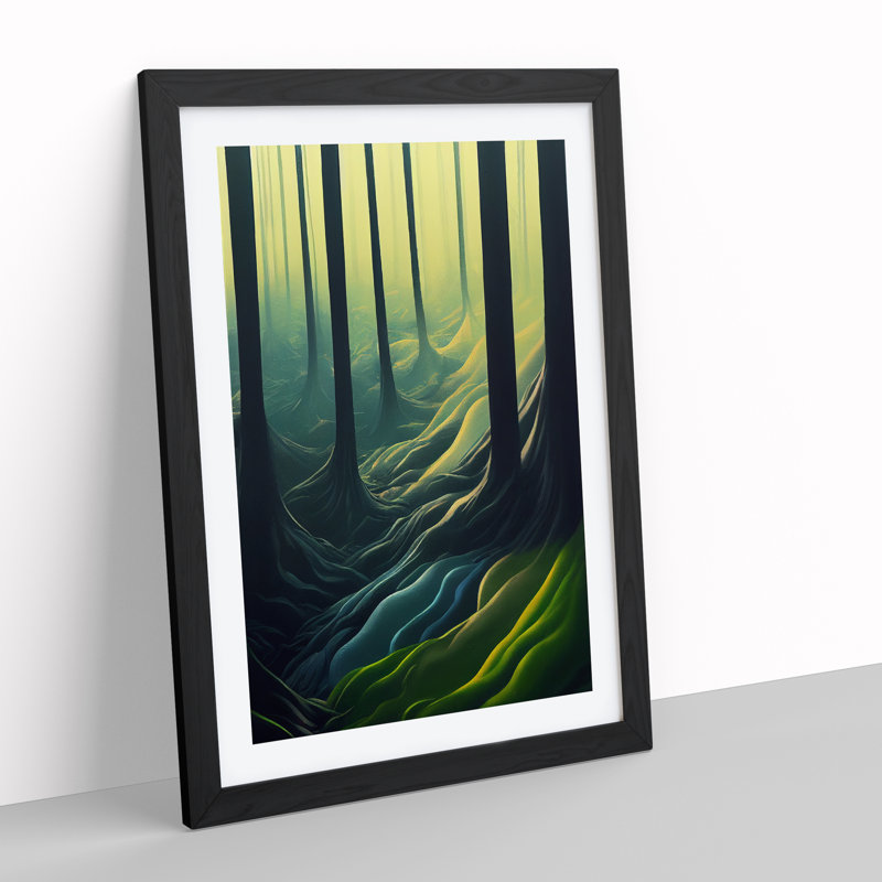 Immense Forest - Wall Art, 34cm H x 25cm W x 2cm D, Black Framed