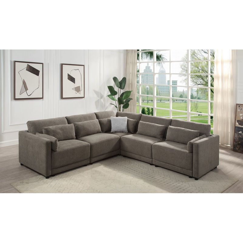 Abubakar 5-piece Modular Sectional Sofa