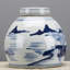 Blue and White Landscape Tea Jar