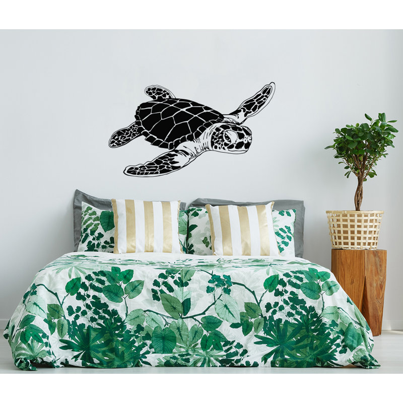 Décalcomanie murale tortue de mer, Noir