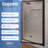Sopora 32 7/8" in. x 63 in. Semi-Frameless Swinging Shower Door Matte Black Finish Rain Glass