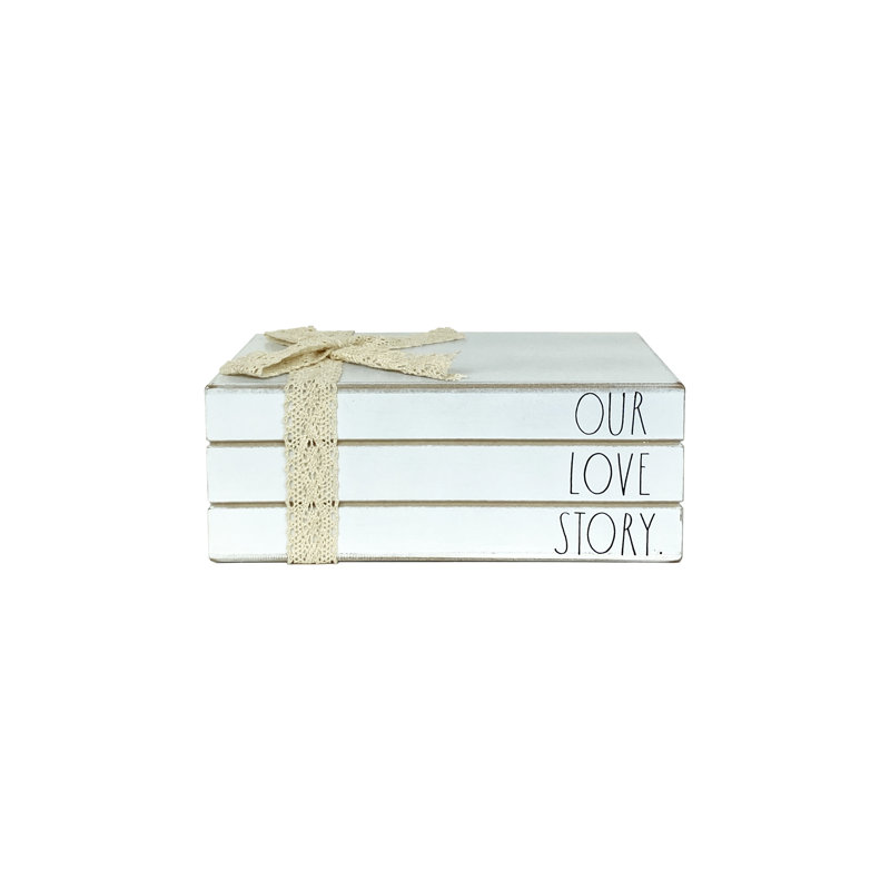 Ensemble de livres décoratifs en bois 3 pièces Malva