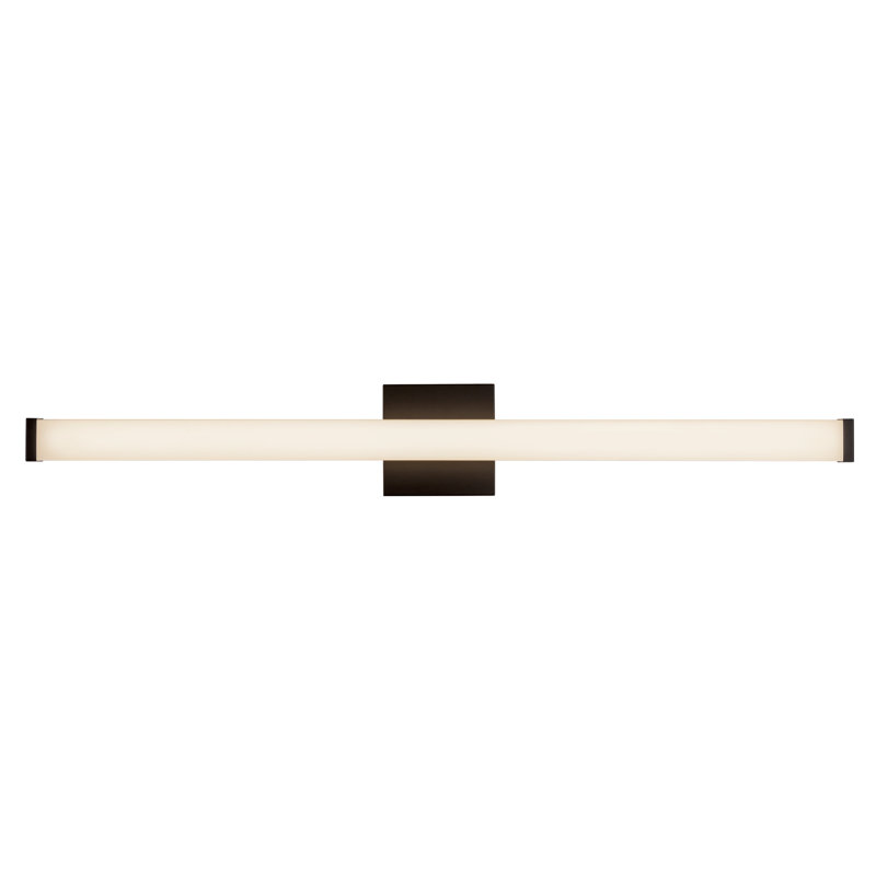 Geri 36-in Black dimmable LED Wall Sconce, Matte Black