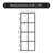 Madeira 30" x 76" Framed Fixed Glass Panel, Shower Screen