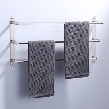 Wall Mounted Towel Rack 3 Tier Bath Towel Rack Stainless Steel Towel Rack  With Hook