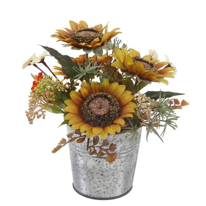 Calem Foam Sunflower Arrangement in Pot