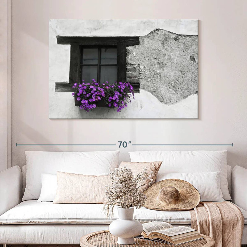 Boîte à fleurs mauve Lilie BW, H 32 po x l 48 po