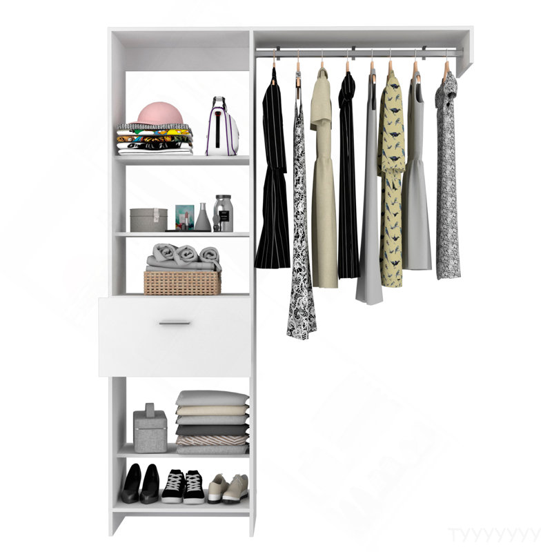 150 système de garde-robe britannique, chambre à coucher, blanc