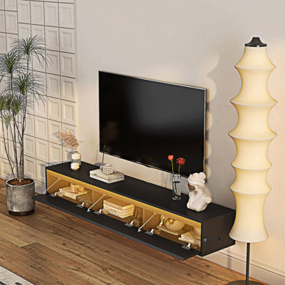 Floating TV Stand Wall Mounted TV Shelf