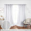 Pearl Beaded Tulle Overlay Room Darkening Grommet Curtains (Set Of 2)-1503200231-1503200156