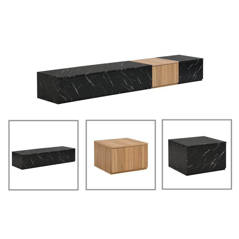 Crédence de rangement l 78,7 po Kotryna, Noir