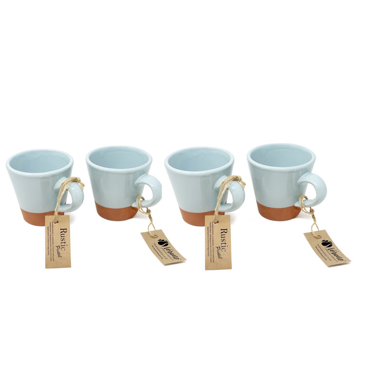Verano Rustic Pastel Handmade Ceramic Coffee Mug, Green