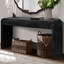 Bureau d'entrée noir antique de 150 cm, design avec tiroirs dissimulés, bois massif +, facile à assembler pour le salon, le corridor et la salle à manger, poignée d'assemblage pour le corridor,