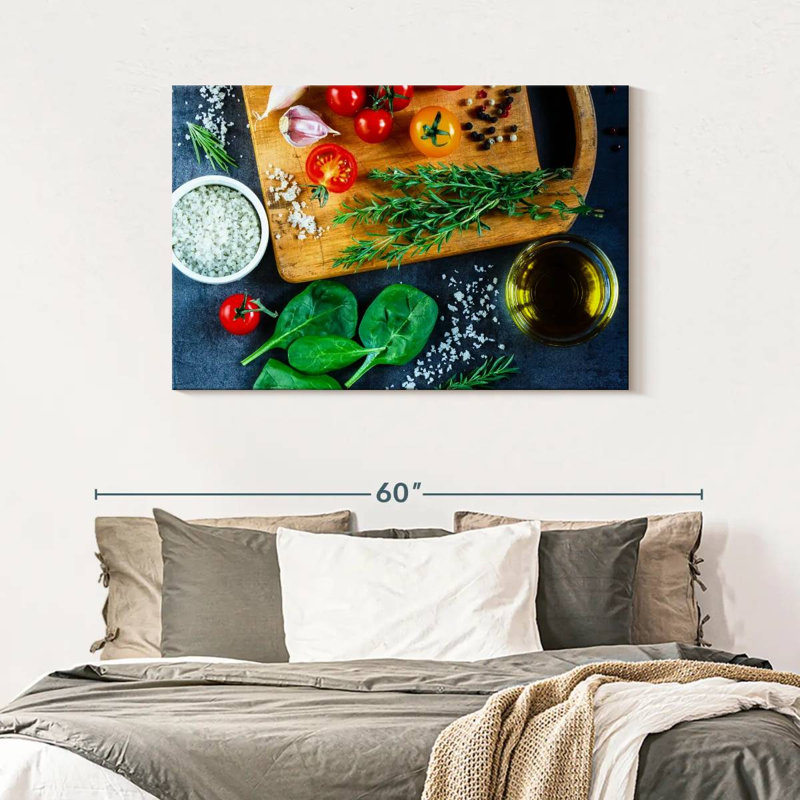 Yarlin Red And Green Vegetables, 30" H x 45" W