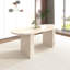 Table de salle à manger extensible pour 4 à 8 personnes, table de cuisine ovale avec base en bois pour salon familial-720247862