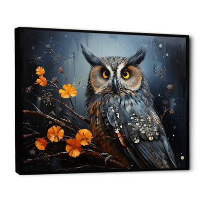 «Owls Of The Silent Forest Nightfall», reproduction sur toile
