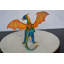 Statue en bronze dragon peint - Taille: L 16 po x l 15 po x H 12 po.