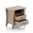 Rectangular Night Table With Open Shelf And 2 Drawers Accent Side Metal Glide