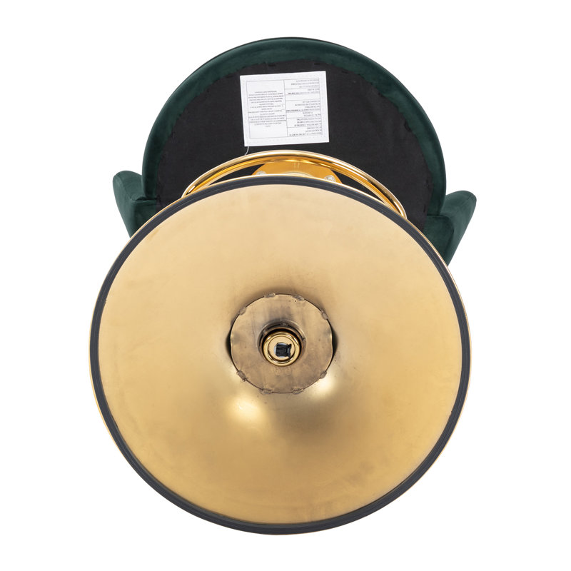 Ludka Swivel Adjustable Height Stool, Dark Green