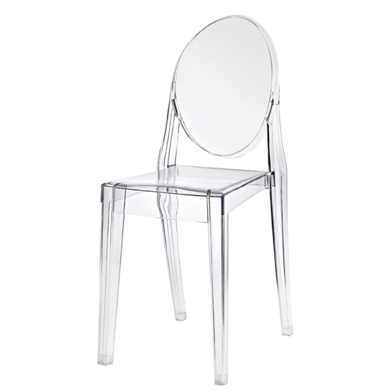 Chaise empilable sans accoudoirs Phantom, Transparent