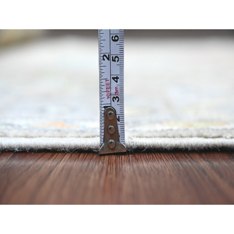Tapis de couloir gris en laine noué à la main 3 pi 9 po x 12 pi 1 po Angora
