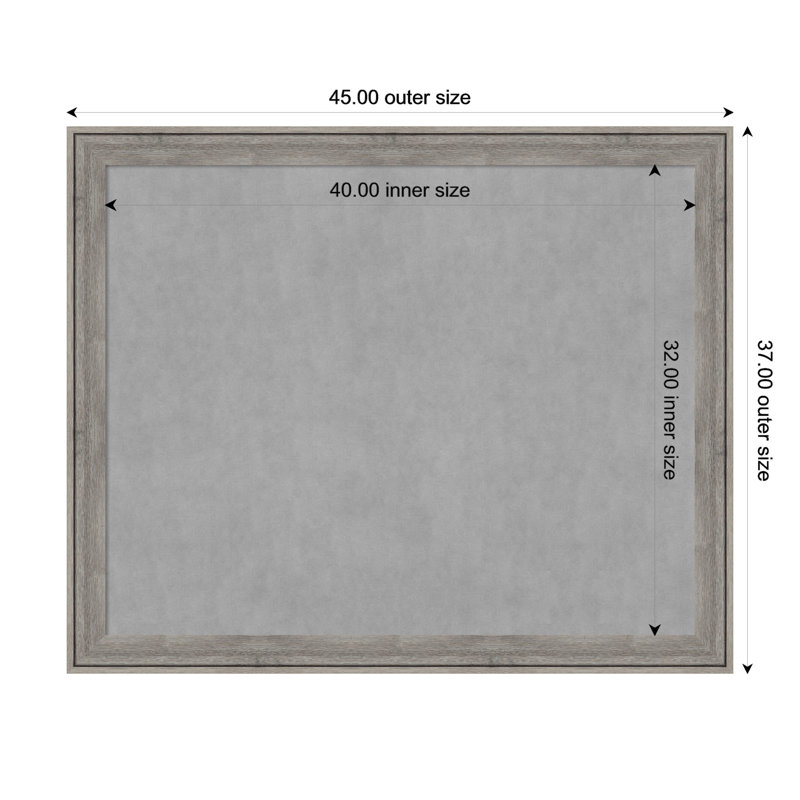 Tableau magnétique gris Regis, H 37 po x l 45 po