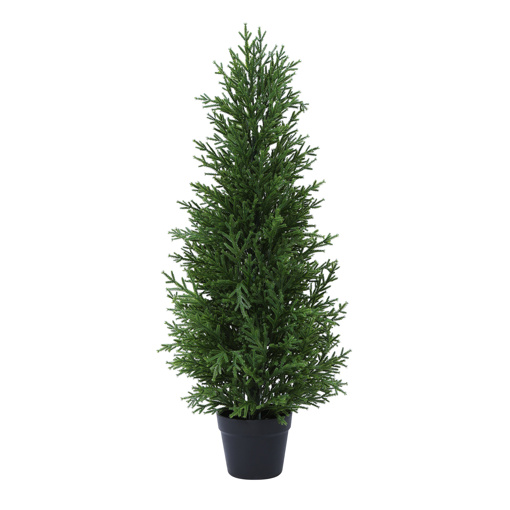 Adcock Artificial UV Resistant Cedar Topiary Trees for Outdoor, Faux Cypress Plant for Home Decor, 36" H x 12" W x 12" D